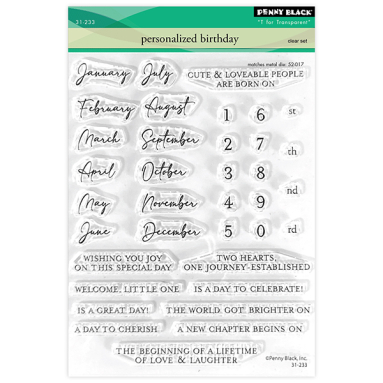 Penny Black - PERSONALIZED BIRTHDAY (CLEAR STAMPS)