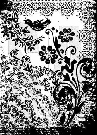 Tim Holtz Tattoo You Tim Holtz Components Cling Mount Collage Stamp