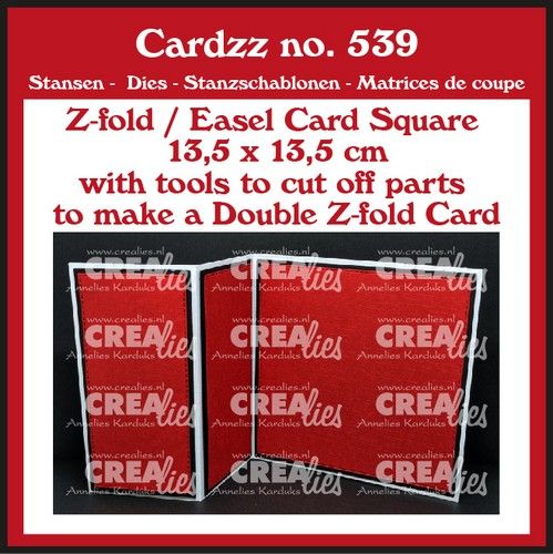 Crealies Cardzz (Doppelt) Z-Falz-/Staffelei-Karte 13,5 x 13,5 cm