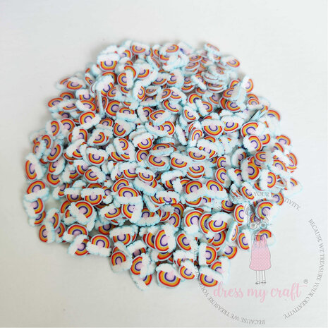 Dress My Craft - Shaker Slices Cloudy Rainbow 8g  Dress My Craft - Shaker Slices Cloudy Rainbow 8g