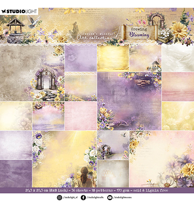 SL - Designer Paper Pad Background paper Growing & Blooming nr.320