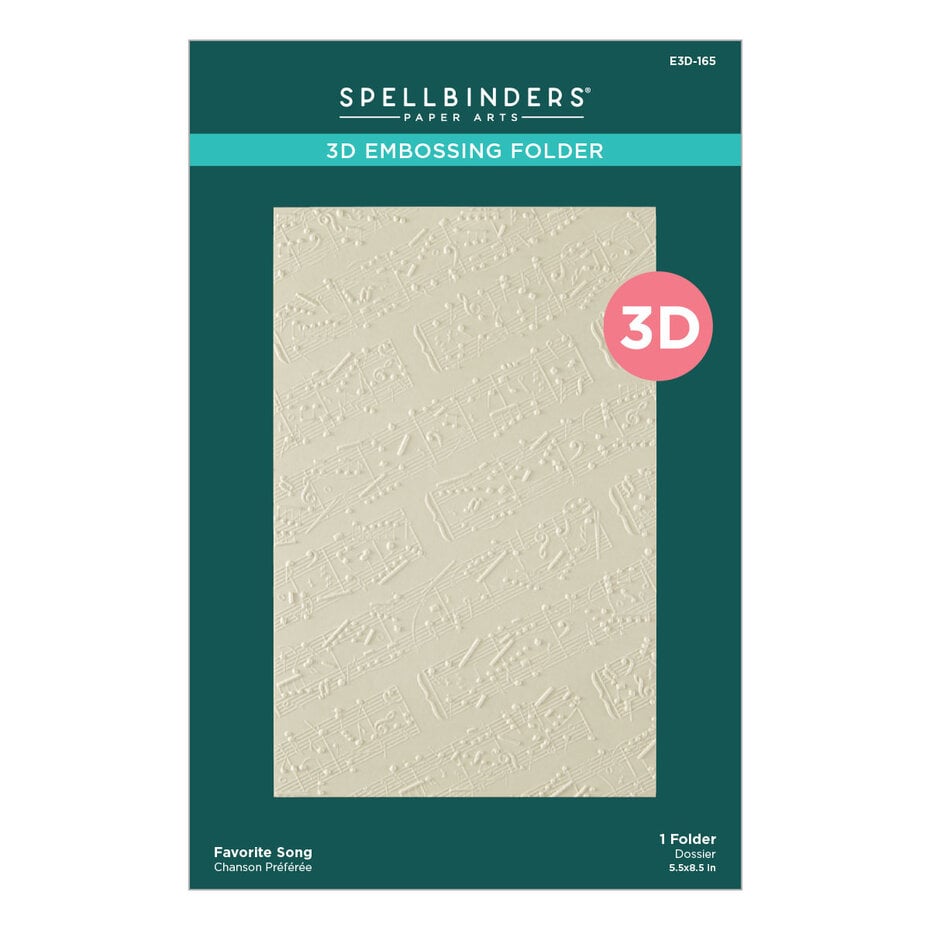 Spellbinders - Poppy Song 3D Embossing Folder Favorite Song