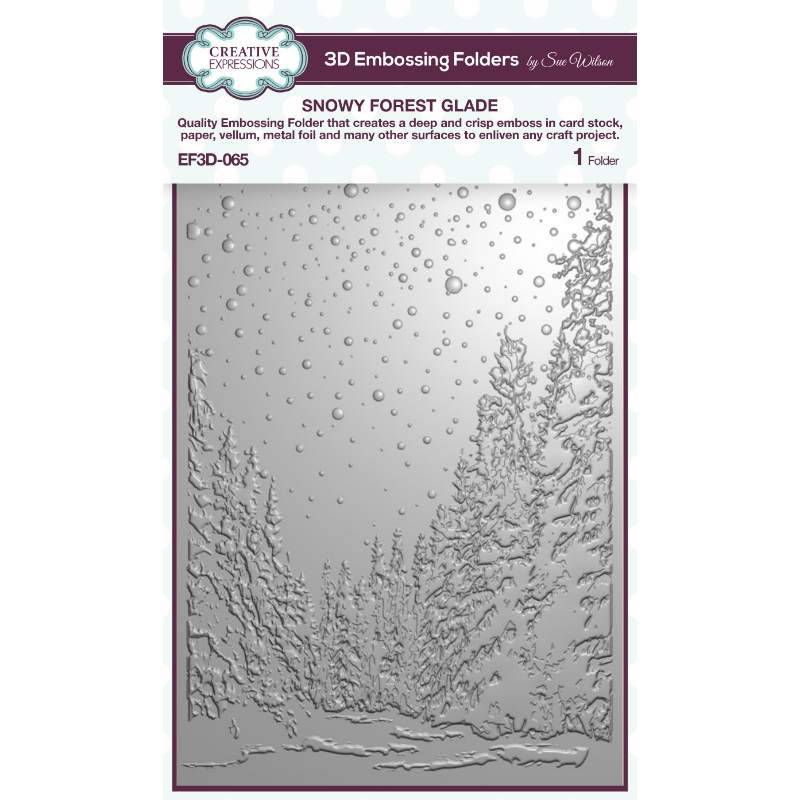 Creative Expressions Snowy Forest Glade 5 in x 7 in 3D Embossing Folder