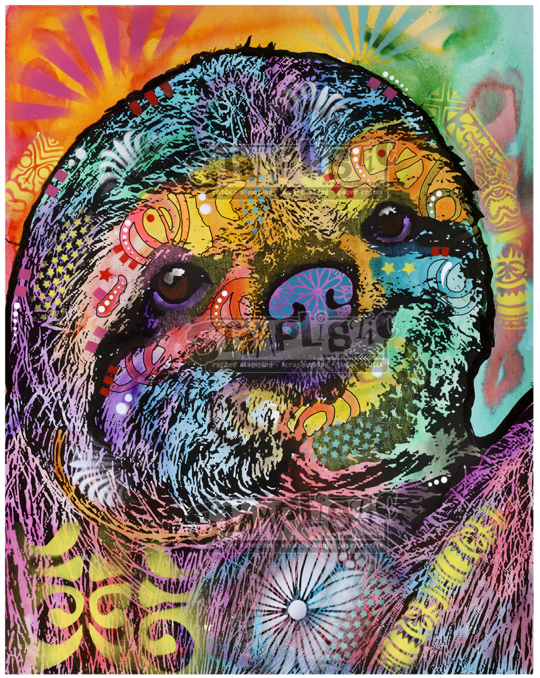 stamplistic-sloth-smile-cling-stamp-l200105 stamplistic-sloth-smile-cling-stamp-l200105