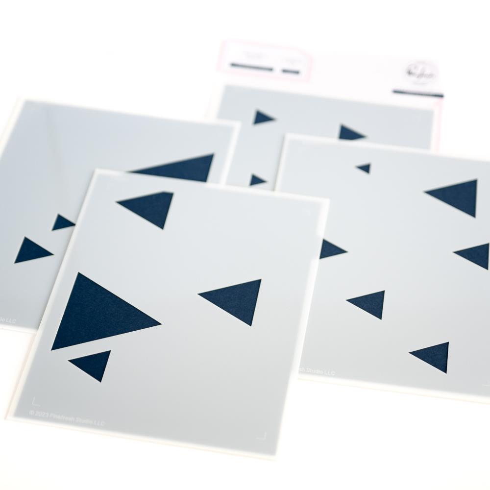 Pinkfresh Studio Stencils - Overlapping Triangles 