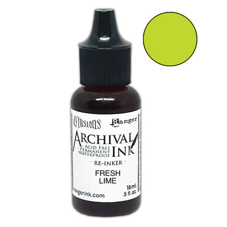 Ranger - Dyan Reaveley Dylusions Archival Ink Fresh Lime Re-Inker 0.5 fl oz