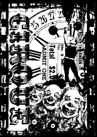 Stampers Anonymous - Circus Freak Tim Holtz Components Cling Mount Collage Stamp
