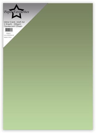 Paper Favourites - Mirror Card Matte A4 Opalescent Green 250gsm (5pcs)