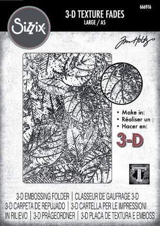 Sizzix - 3D Texture Fades by Tim Holtz A5 Foliage Large