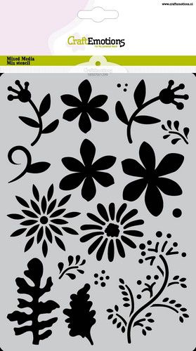 CraftEmotions Mask stencil lose Blumen – Zweige A5