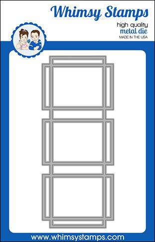 Whimsy Stamps -  Slimline Connected Rectangles Die Whimsy Stamps -  Slimline Connected Rectangles Die