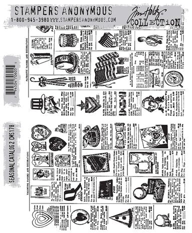 Stampers Anonymous - Seasonal Catalog 2 Tim Holtz Cling Stamps