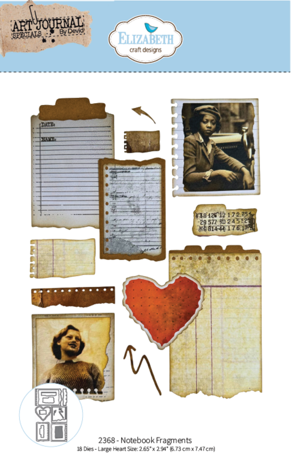 Elizabeth Craft - Beautifully Worn Die Notebook Fragments by Devid Roodenburg