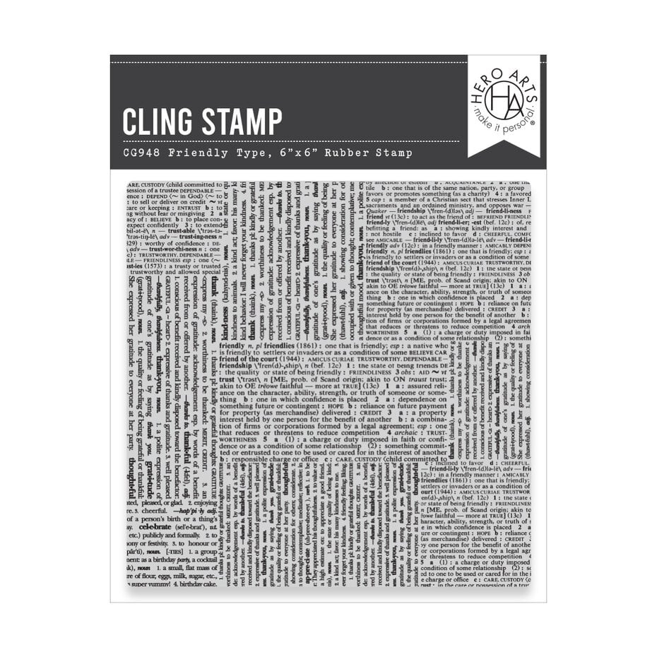 Hero Arts - You've Got a Friend Cling Stamp Friendly Type