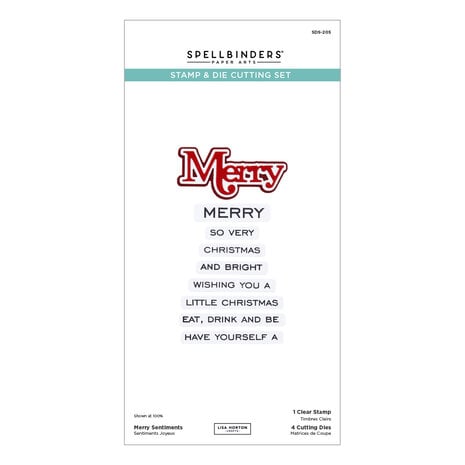 Spellbinders - All About Christmas Clear Stamp & Die Set Merry Sentiments