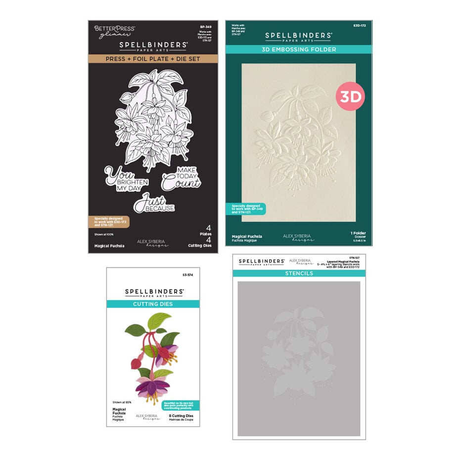 Spellbinders - Magical Fuchsia I Want It All! Bundle by Alex Syberia