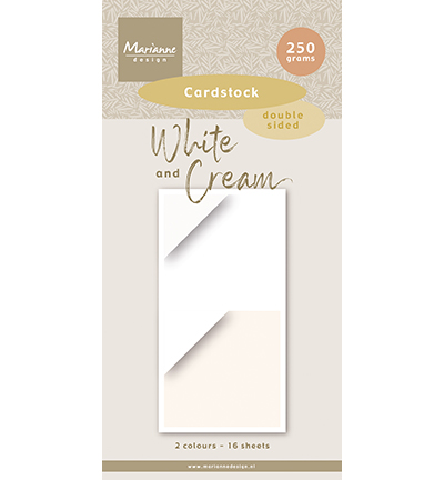 Marianne Design - White & cream cardstock
