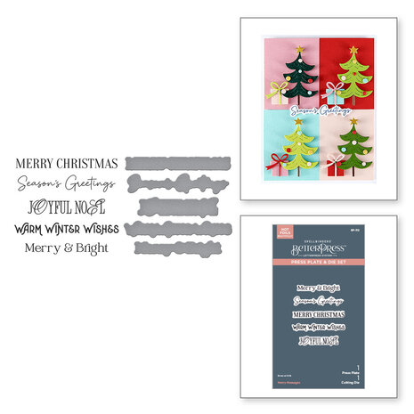 Spellbinders - Wonderland Plate & Die Set Merry Messages Spellbinders - Wonderland Plate & Die Set Merry Messages