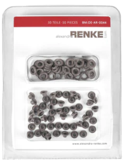Alexandra Renke - Ösen mit Unterlegscheibe '5mm / 2,8 mm' Warmes Grau dunkel