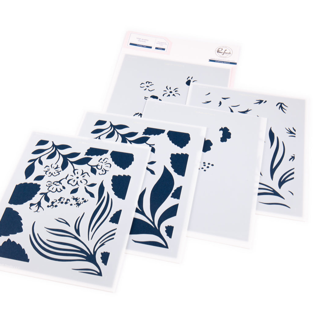 Pinkfresh Studio Stencils -    Foliage Flair stencil