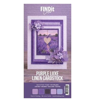 Find It Color Leinenkarton Set 4K – Purple Love