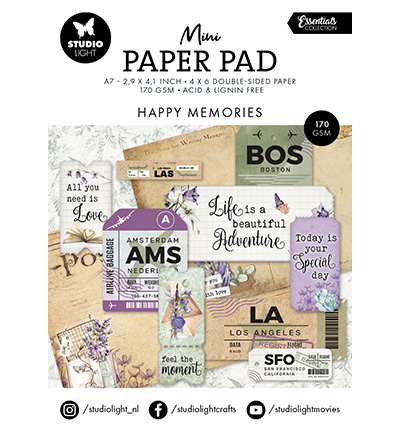 SL - Mini Paper Pad Happy Memories Essentials nr.301