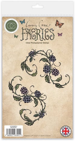Craft Consortium  - Fairies A6 Clear Photopolymer Stamps Blackberries