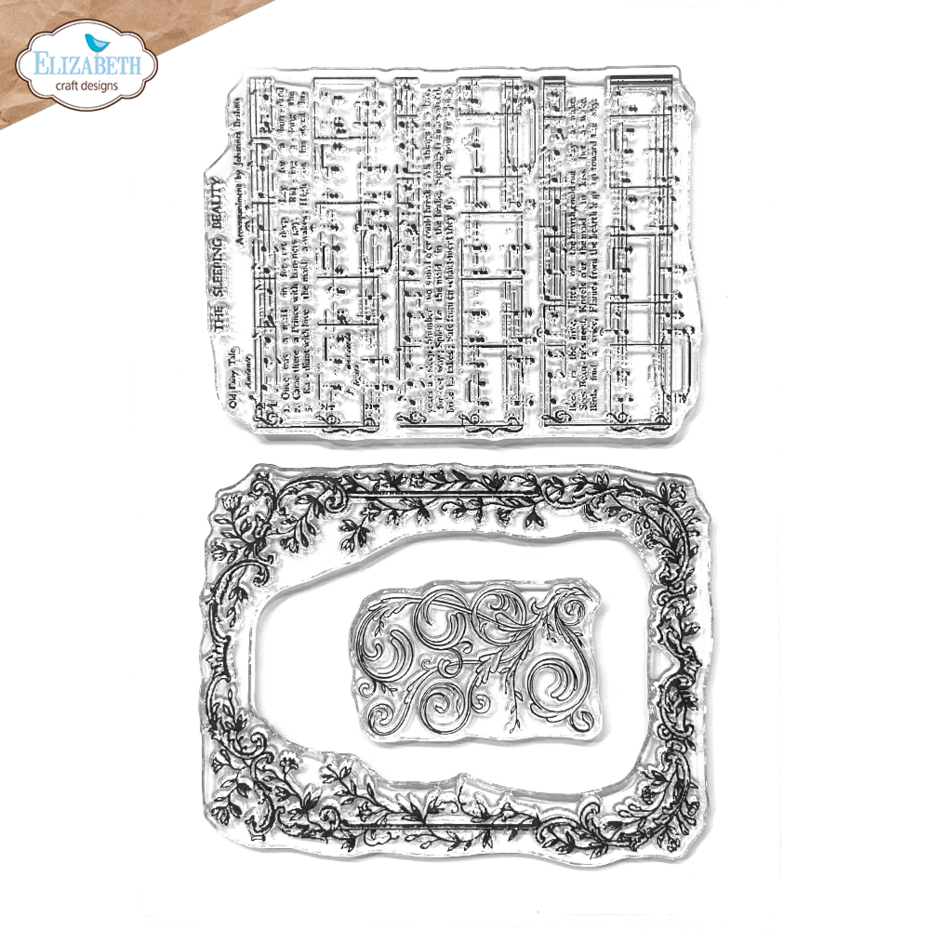 Elizabeth Craft Designs - Romantic Revival Stamps Music & Ornate Frame