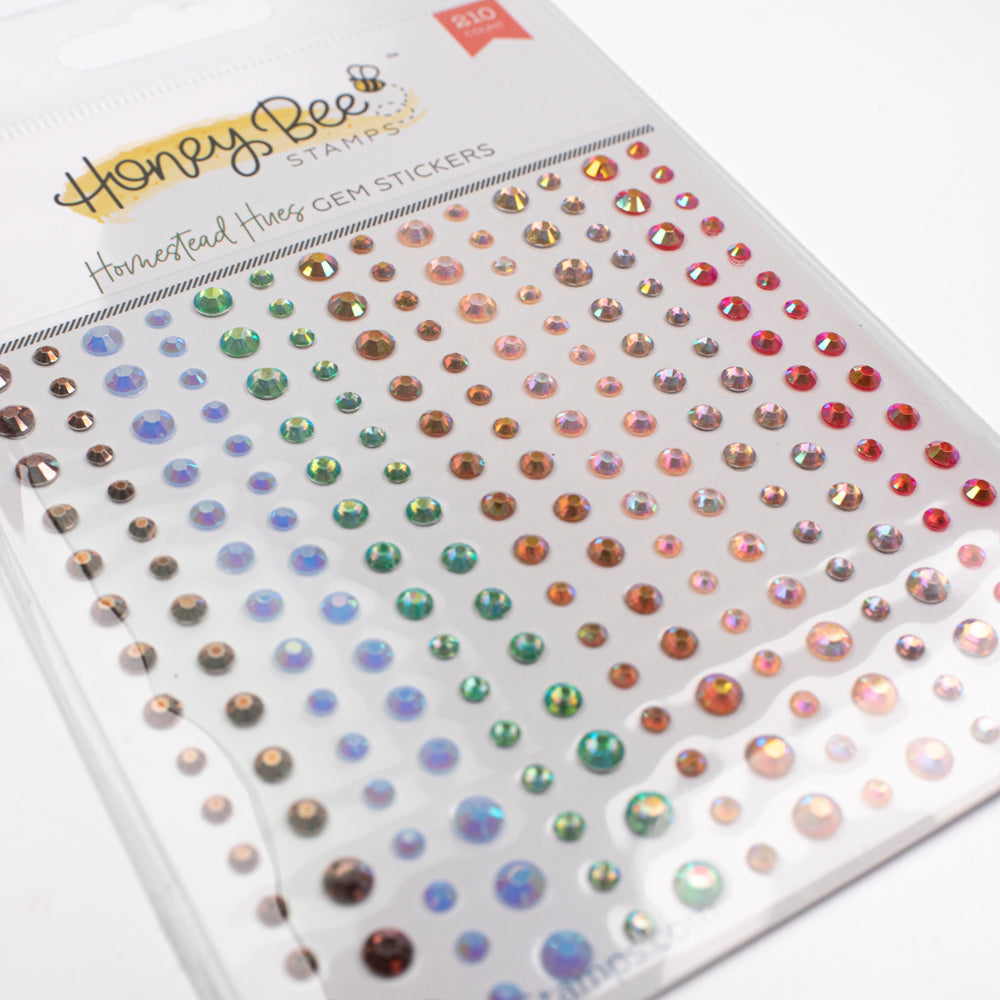 Honey Bee - Homestead Hues Gem Stickers - 210 Count
