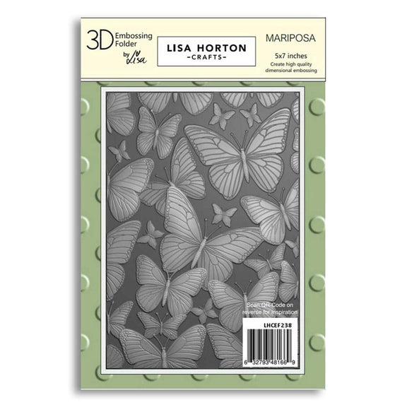 Lisa Horton Crafts - Mariposa 5" x 7" Embossing Folder Lisa Horton Crafts - Mariposa 5" x 7" Embossing Folder