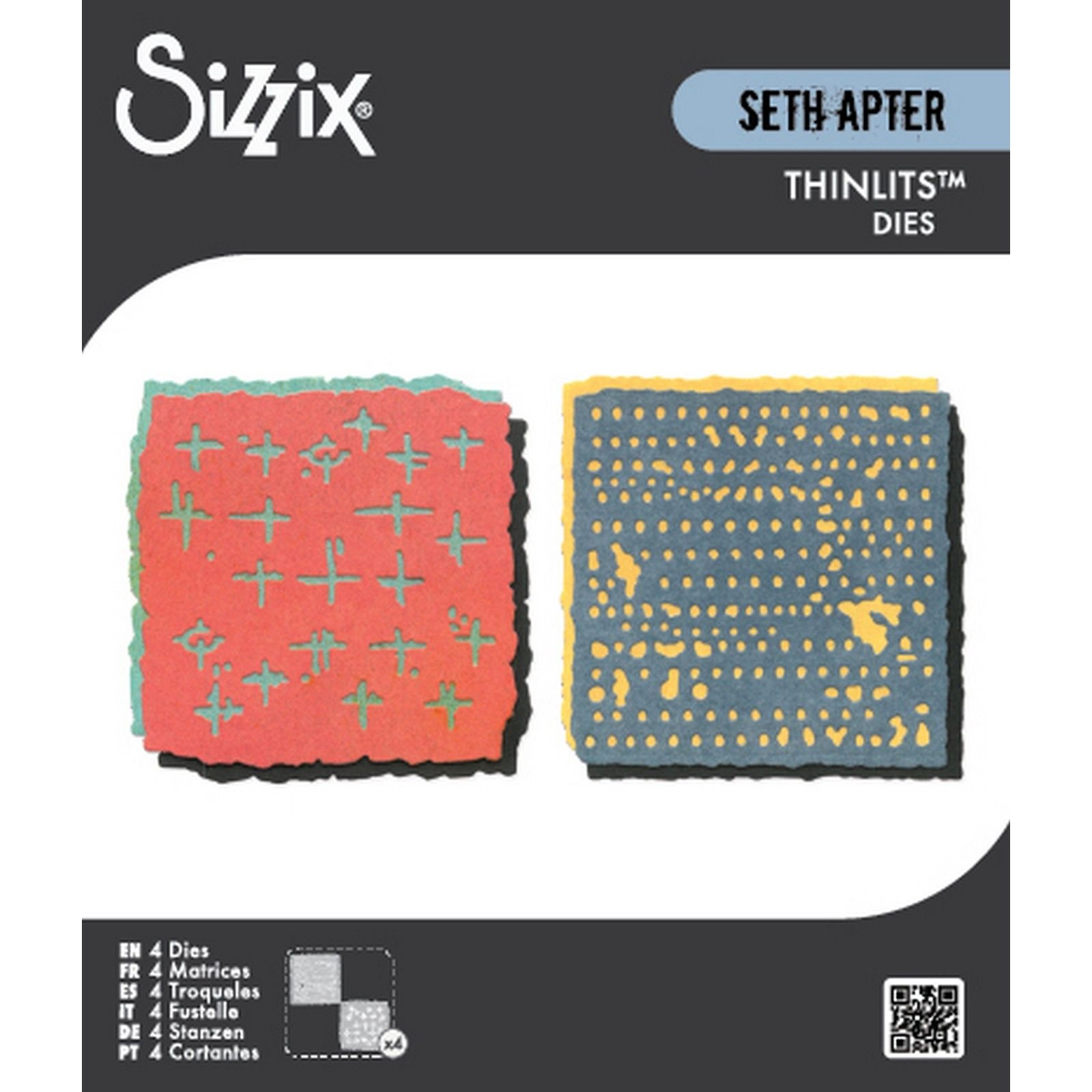 Sizzix • Thinlits Die Set 4pcs Paper Cutz #2 by Seth Apter