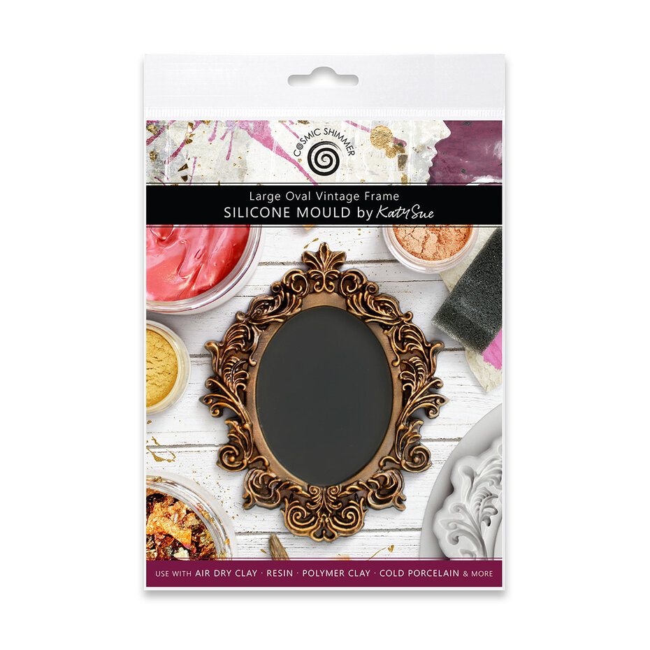Cosmic Shimmer - Silicone Mould Large Oval Vintage Frame