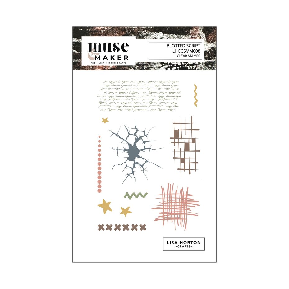 Lisa Horton Crafts - Muse & Maker A6 Clear Stamp Set Blotted Script
