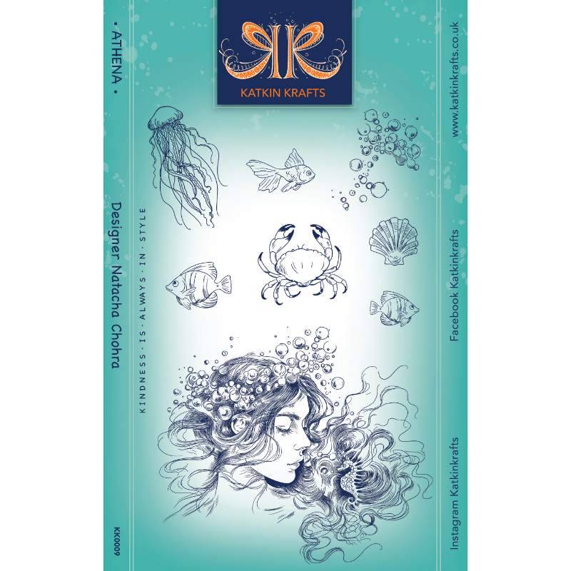 Katkin Krafts Athena 6 in x 8 in Clear Stamp Set