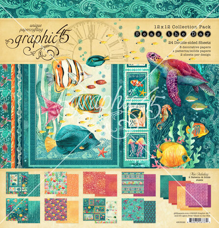 Graphic 45 Seas the Day 12x12 Inch Collection Pack