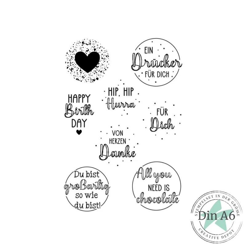 Creative Depot - Stempelset - Happy Kreise