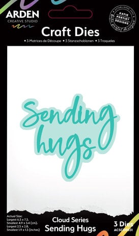Arden Creative Studio - Sentiment Cloud Series Craft Die Set Sending Hugs