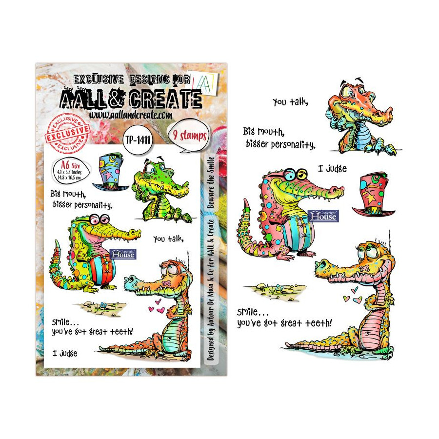 AALL & Create -   Tampon Clear - 1411 -Beware the Smile