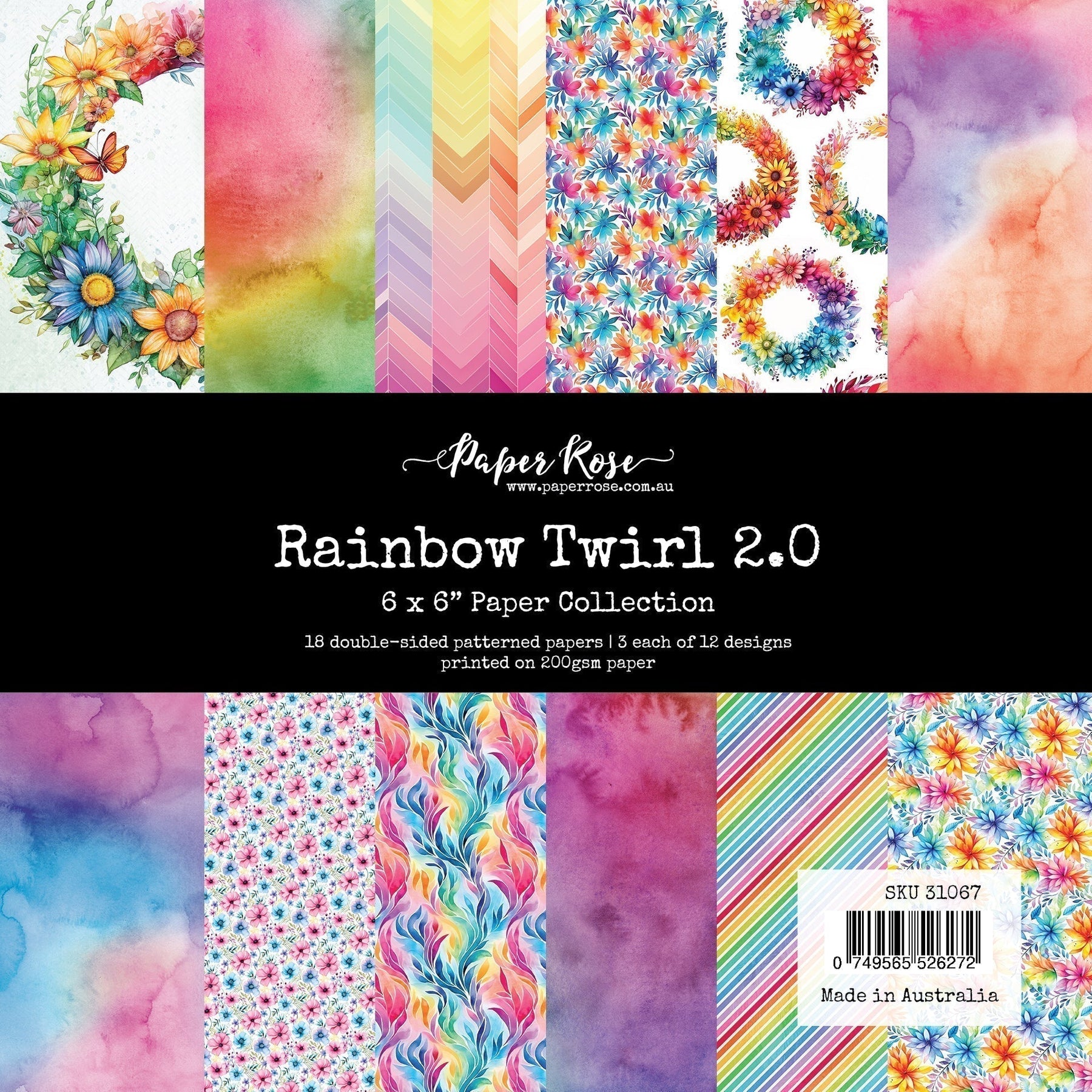 Paper Rose - Rainbow Twirl 2.0 6x6 Paper Collection