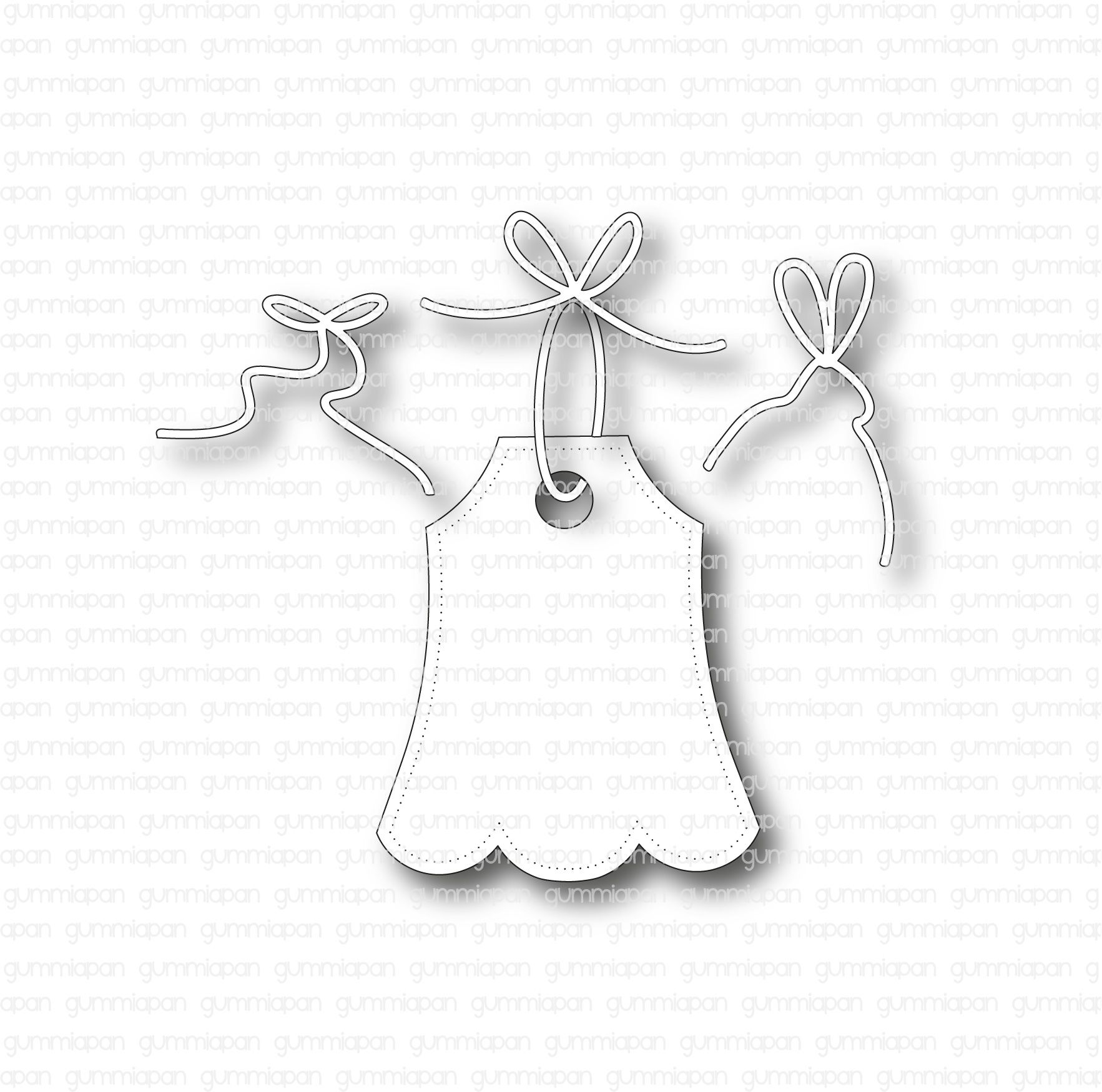 Gummiapan - Tag with Bows