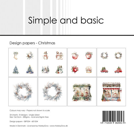 Simple and Basic - Christmas 6x6 Inch Paper Pad