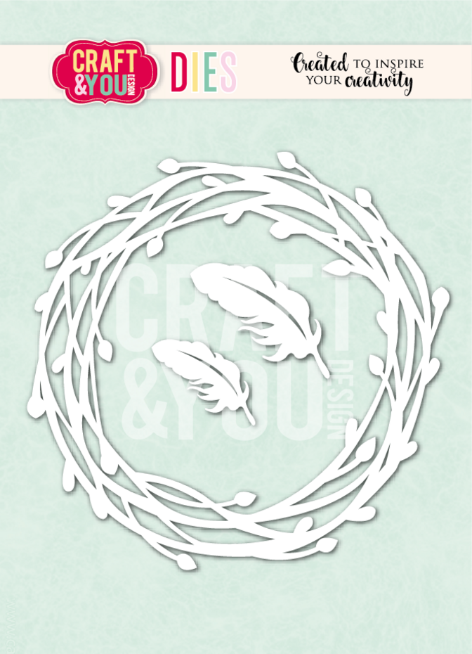 Craft & You Design - Willow Wreath with Feathers Dies