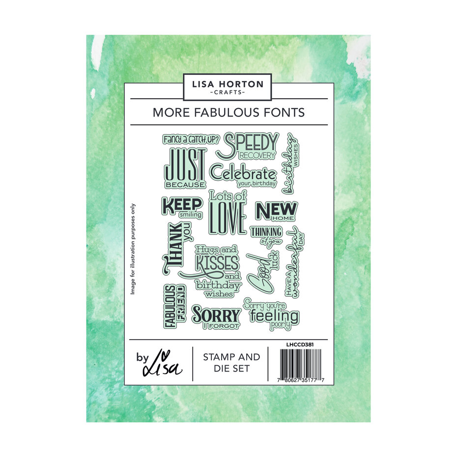 Lisa Horton Crafts - Stamp and Die Set More Fabulous Fonts
