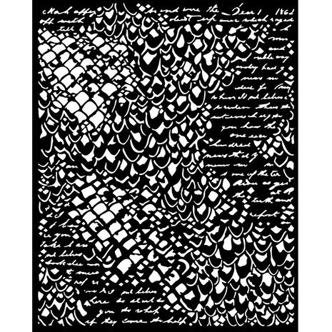 Stamperia - Songs of the Sea Thick Stencil 20x25cm Mermaid Scales