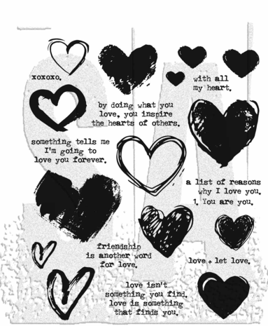 Tim Holtz - Love Notes Tim Holtz Cling Stamps