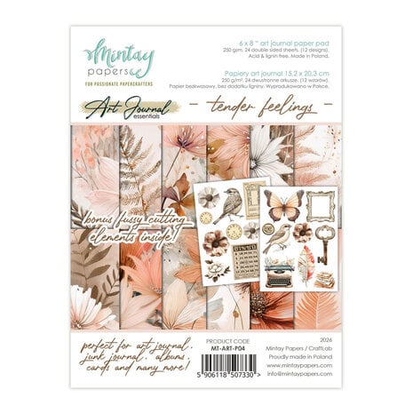 Mintay - Art Journal Paper Pad 6x8 Inch Tender Feelings