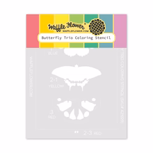 Waffle Flower - Butterfly Trio Coloring Stencil Waffle Flower - Butterfly Trio Coloring Stencil