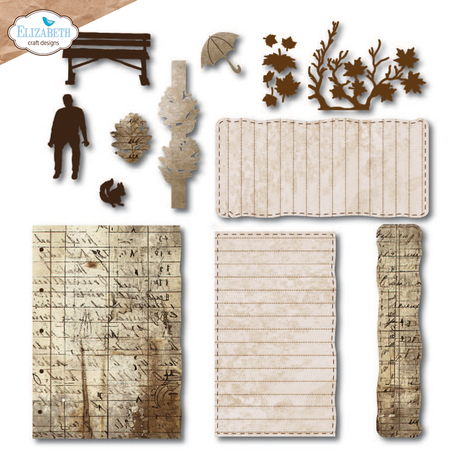 Elizabeth Craft Designs - Golden Season Dies Build a Journal XL