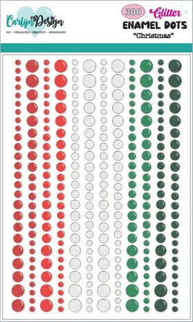 CarlijnDesign - Glitter Enamel Dots Christmas CarlijnDesign - Glitter Enamel Dots Christmas