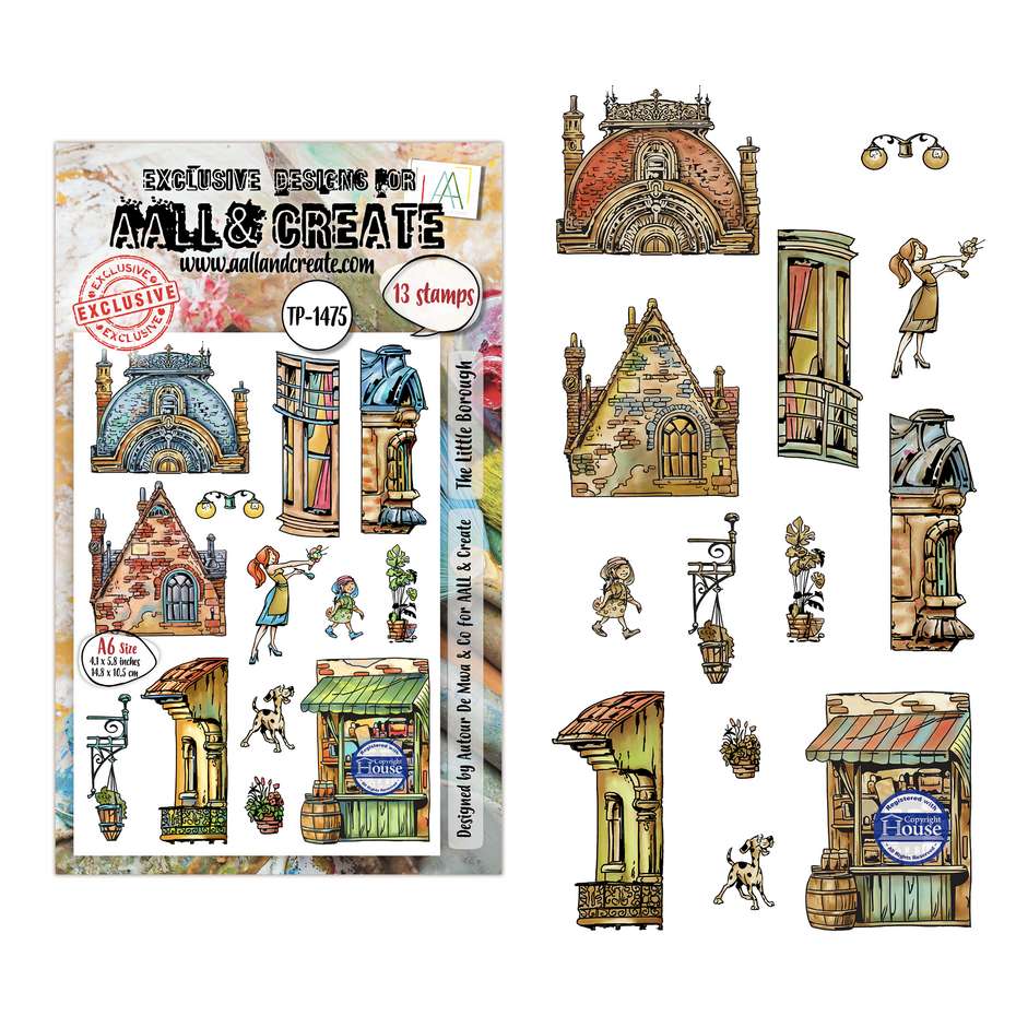 Craft Consortium - Dreamtropolis A6 Stamp Sets The Little Borough by Autour De Mwa & Co